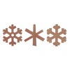 Transpac MDF Red Snowflake Wall Decor Set of 3 Christmas Home Decorations for Festive Wall Art - 3 of 3
