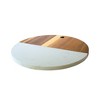 Slickblue Marble & Acacia Wood 12” Round Board - White/Black, Versatile for Serving & Cutting Cheese, Fruit - 2 of 4