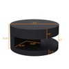 TiramisuBest Modern Nesting Coffee Table Set, Round Extendable Side & End Tables for Small Spaces,Black - 4 of 4