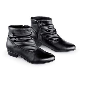 Collections Etc Extra-wide Short Scrunch Boots