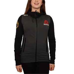 Reebok Womens Walk Out Hoodie Sweatshirt, Grey, Large - 1 of 4