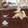 Area Rug, Washable Rug - Premium Wool Plush Shaggy Carpet for Living Room, Super Soft Bedroom Rug, Modern Solid Fuzzy Shag - 4 of 4