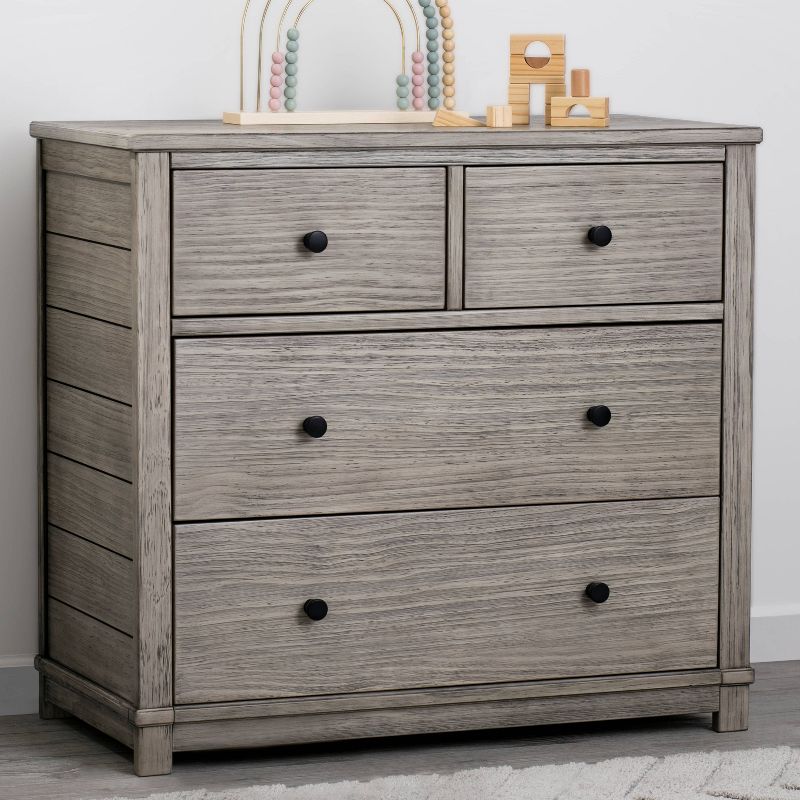 Simmons Kids' Monterey 4 Drawer Dresser with Changing Top and Interlocking Drawers, 4 of 11