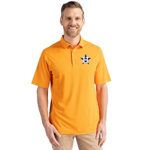 Houston Astros Cutter & Buck Virtue Eco Pique Recycled Mens Polo - 1 of 1