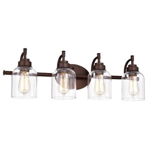 Chloe Lighting Adair Transitional 4 Light Oil Rubbed Bronze Bath Vanity Fixture 30" Wide - 1 of 4