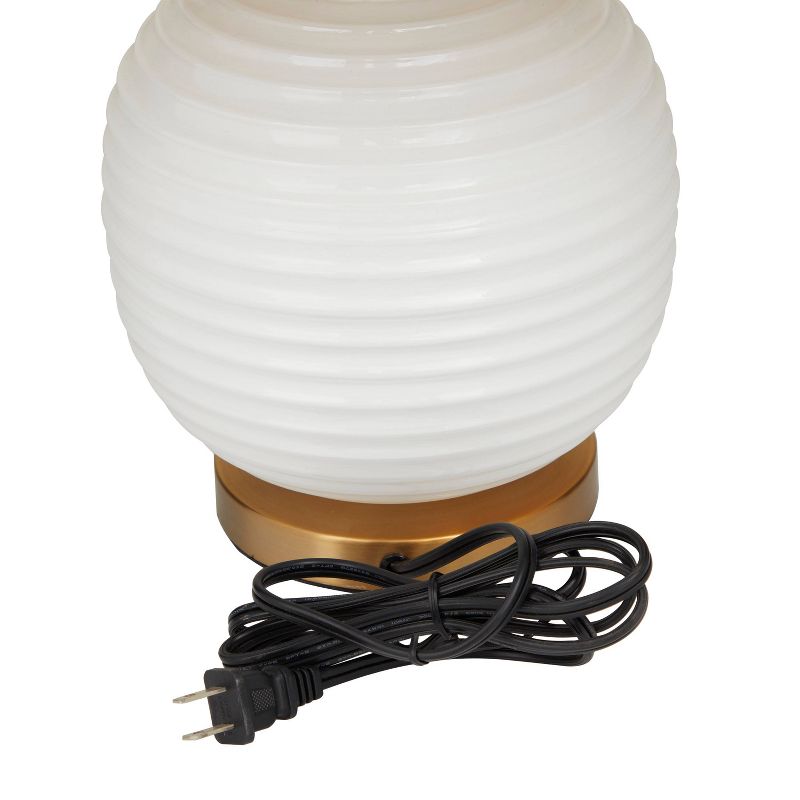 19&#34; x 13&#34; Modern Glass Table Lamp White - Olivia &#38; May, 5 of 9