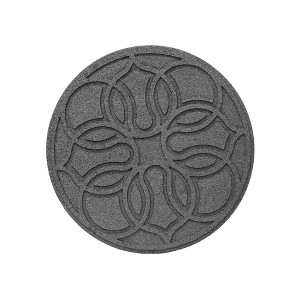 Garden Central 4 Pack 18” x 18” Pendant Round Decorative Stepping Stones, Grey - Outdoor Yard Decoration Kit for Gardening and Landscaping - 1 of 4