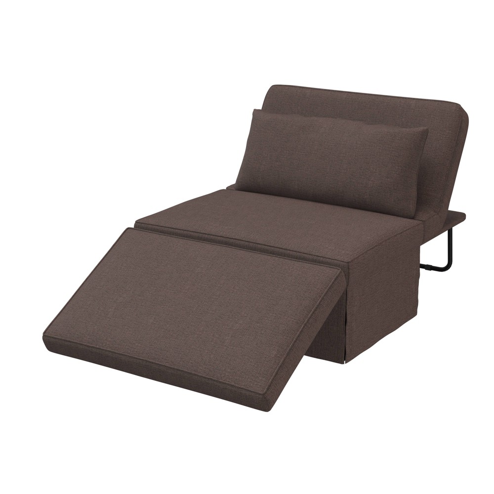 Photos - Pouffe / Bench Marina Otto-Kube Convertible Futon Sleeper Ottoman Brown - Relax-A-Lounger