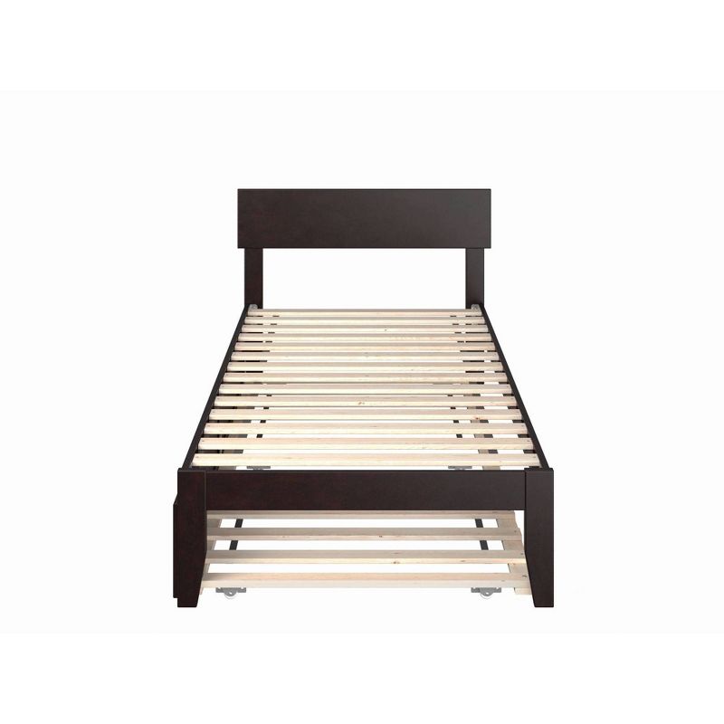 Twin XL Boston Bed with Twin XL Trundle Espresso - AFI, 5 of 9