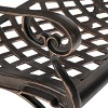 Syemin Patio Accent Chairs, Wrought Iron Park Two-Seater Outdoor Chair for Lawn, Garden and Porch, Brown, 40.75 " * 22.85" * 33.5" - 2 of 4