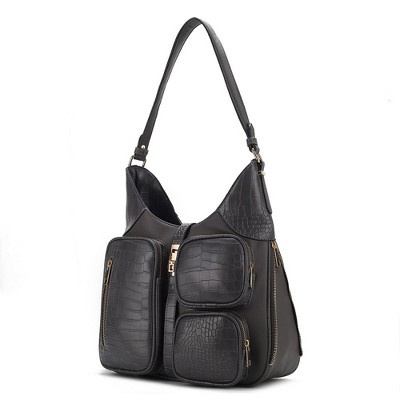 MKF Collection Daphne Crocodile-embossed Vegan Leather Shoulder by Mia K