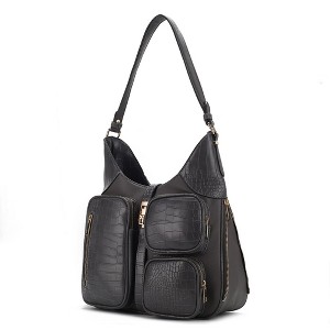 MKF Collection Daphne Crocodile-embossed Vegan Leather Shoulder by Mia K - 1 of 4