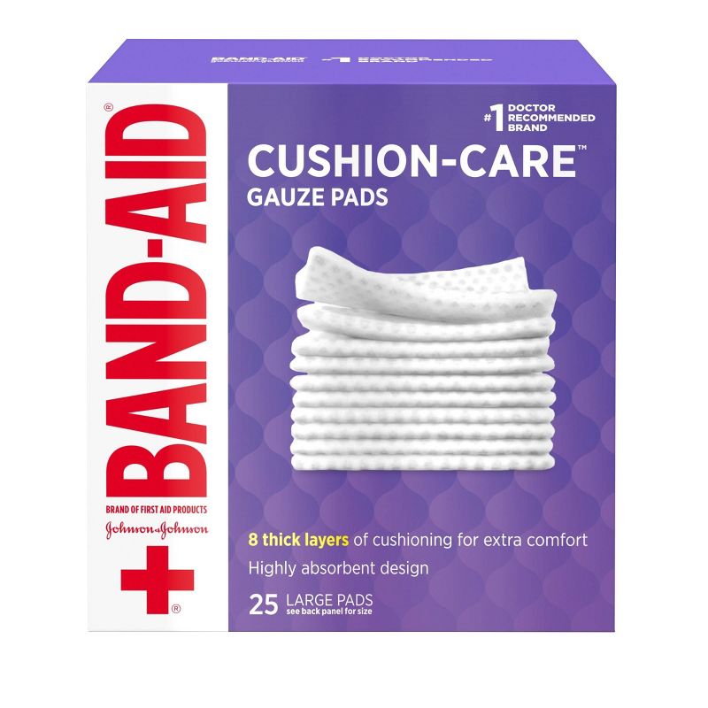 Band-Aid 4x4 Gauze Pads - 25ct, 1 of 11