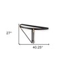 HomeRoots 27" Black And Silver Glass And Metal Half Circle Wall Mounted Accent Shelf - 3 of 4