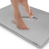 2pc 17"x24" and 21"x34" MICRODRY SoftLux Classic Solid Memory Foam Bath Rug/Runner with Skid Resistant Base: Polyester - 3 of 4