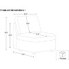 Belffin Corduroy Modular Center Seat - Armless Storage Module with Removable Washable Cover - 2 of 4