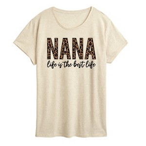 Women's - Instant Message - Nana Life Is The Best Life Short Sleeve Graphic T-Shirt - 1 of 4