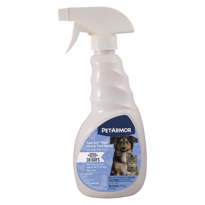 PetArmor FastAct Plus Spray Cats & Dogs Insect Prevention - 16oz, 1 of 6