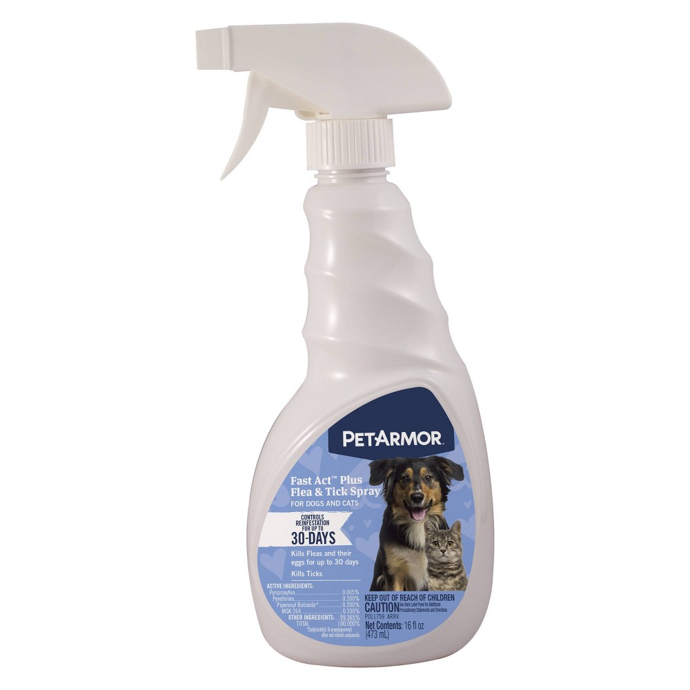 Photos - Other Pet Supplies PetArmor FastAct Plus Spray Cats & Dogs Insect Prevention - 16oz 