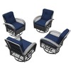 UPHA Wicker Outdoor Rocking & Swivel Chair 4-Piece Set with Cushions - 2 of 4