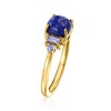 Ross-Simons Lapis and 0.27 ct. t.w. Iolite Ring in 18kt Gold Over Sterling - 3 of 4