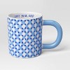 16oz Stoneware Checker Love You Dad Mug Blue - Room Essentials™ - 3 of 4
