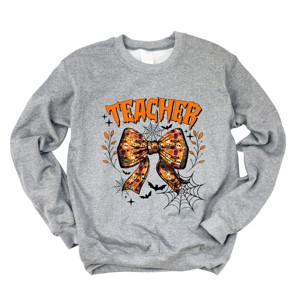Simply Sage Market Coquette Halloween Teacher Sweatshirt - 1 of 4