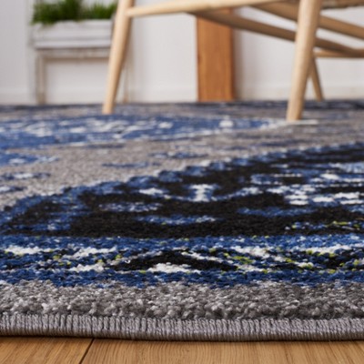 Beige and Black Synthetic Non-slip 8' x 10' Area Rug