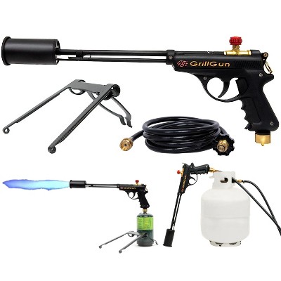 Grillblazer GrillGun Handheld Culinary BBQ Blowtorch Grill Lighter With 8-Foot Hose | High Power Propane Torch Designed To Light Grills and Smokers