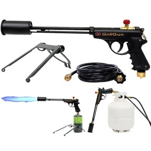 Grillblazer GrillGun Handheld Culinary BBQ Blowtorch Grill Lighter With 8-Foot Hose | High Power Propane Torch Designed To Light Grills and Smokers - 1 of 4