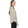 Allegra K Women's Bow Tie Neck Ruffled Collar Printed Long Sleeve Vintage Blouse - 4 of 4
