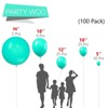 PartyWoo Balloons Teal Teal Blue Turquoise 36 18 12 10 5 Inch 100 pcs - 2 of 4