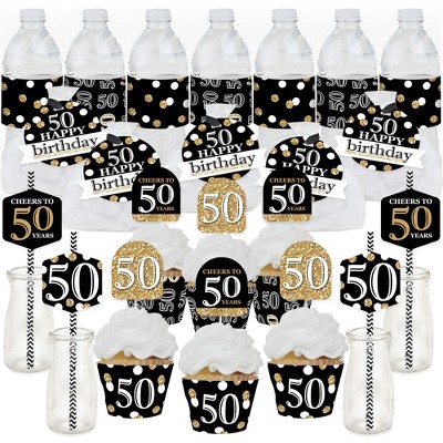 Big Dot Of Happiness Adult 50th Birthday - Gold - Birthday Party Favors And  Cupcake Kit - Fabulous Favor Party Pack - 100 Pieces : Target