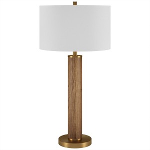 Hudson and Canal 29" Tall Table Lamp with Fabric Shade - 1 of 4