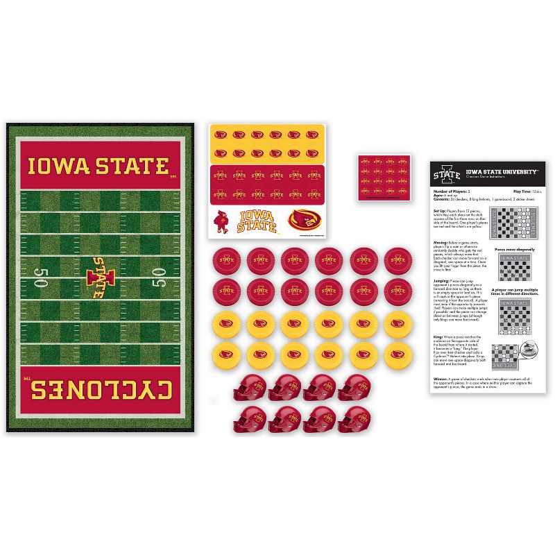 MasterPieces Officially licensed NCAA Iowa State Cyclones Checkers Board Game for Families and Kids ages 6 and Up, 3 of 7