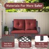 Gymojoy 5 Piece Outdoor Wicker Loveseat Sofa with Patio Chairs with Coffee Table and Side Table - 4 of 4