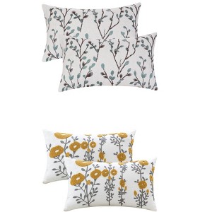 REGALWOVEN 4 Pcs Floral Decoration Throw Pillow Cases for Outdoor Indoor - 1 of 4