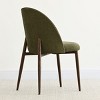 Set of 2 Modern Upholstered Dining Chairs with Walnut Metal Legs Armless Kitchen Chairs for Dining Room,Living Room,Small Spaces-Tanpinhause - 3 of 4
