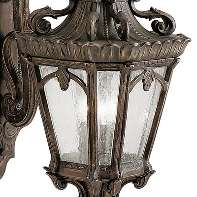 Tournai Bronze and Black 29" Traditional Wall Lantern