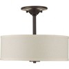 Progress Lighting, Inspire Collection, 2-Light Semi-Flush Mount, Brushed Nickel, Linen Shade - image 4 of 4