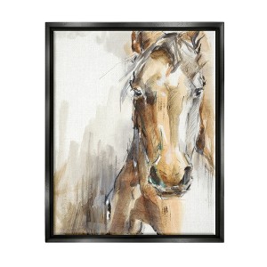 Stupell Industries Horse Portrait Orange Brown Animal Watercolor Painting - 1 of 4
