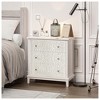 COZAYH 3-Drawer Flower Motif Dresser for Home & Bedroom, Fully Assembled, White - 4 of 4