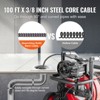 VEVOR Drain Cleaner Machine 100FT x 3/8 Inch, Auto Feed Sewer Snake Auger on Wheels, 370W Portable Drain Cleaning Machine with 8 Cutters, Black - 4 of 4