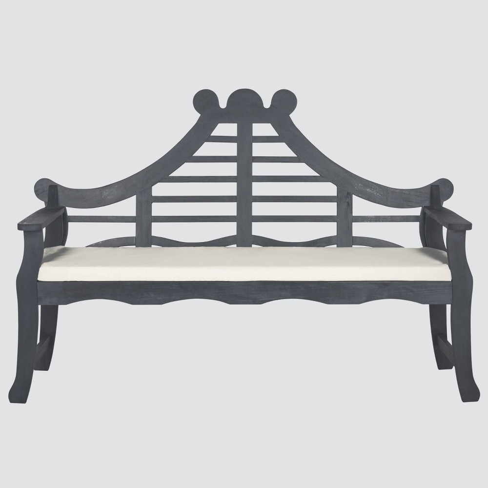 Azusa Bench Gray Beige Safavieh
