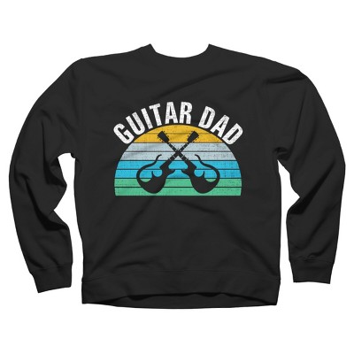 Adult Design By Humans Retro Dueling Electric Guitar Dad By DragonTee Sweatshirt