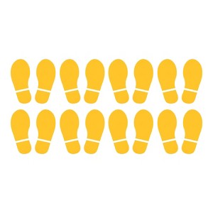 Unique Bargains Home Classroom Floor Stairs Decal PVC Footprint Sticker 8 Pairs - 1 of 4
