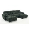 Lounge U-Shaped Sectional Sofaswith Pleated Design and Matching Footstool for Living Room - 4 of 4