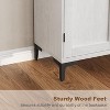 63" Tall Farmhouse Kitchen Pantry Cabinet with 5 Tiers, 2 Doors & Adjustable Shelf – Engineered Wood Freestanding Storage - 4 of 4