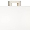 Possini Euro Design Modern Table Lamp with White Marble Riser 30" Tall Brushed Nickel White Fabric Shade for Bedroom Living Room - 2 of 4