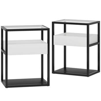 Tribesigns Modern Nightstand, Bedside Table with Drawer & Shelf
